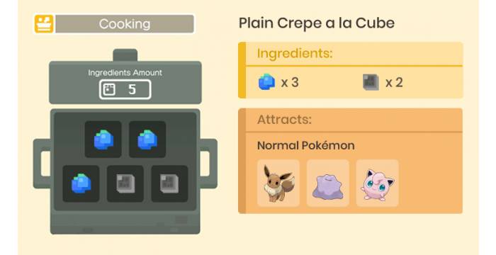 Eevee Pokemon Quest Recipes